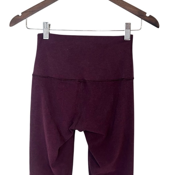 Lululemon Wunder Under Crop II *Cotton (Roll Down)Heathered Bordeaux Drama-Size4 - Picture 11 of 15